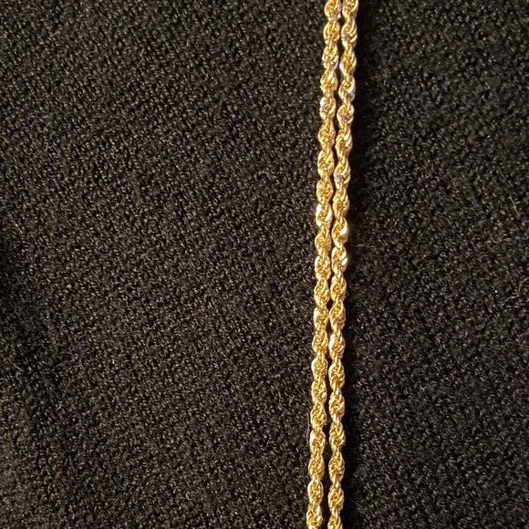 18k solid yellow Gold 22 inch Rope Chain Necklace 2.5 mm, 1.9 grams - Picture 14 of 16